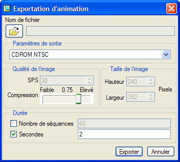 Bo&icirc;te de dialogue AVI
