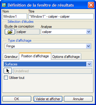 Modifier la d&eacute;finition de fen&ecirc;tre