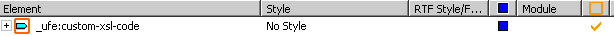 This is a screenshot of the list view for an element with edited source