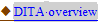 This is an image of a brown diamond followed by link target text with a gray background.