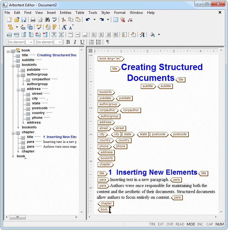 This graphic shows text within several paragraphs and titles.
