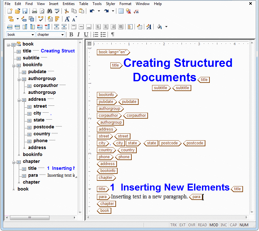 This graphic shows text within title and paragraph tags.