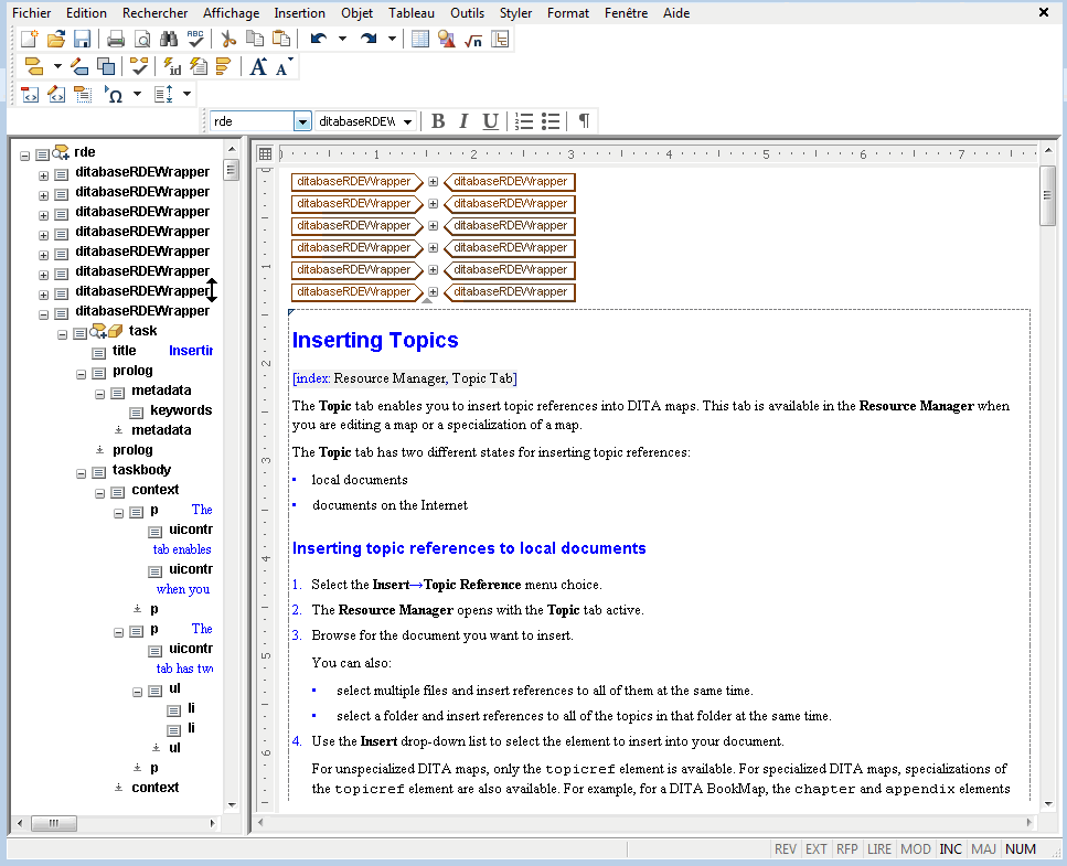 Il s'agit d'une représentation de l'interface utilisateur lors de la modification d'un document résolu.