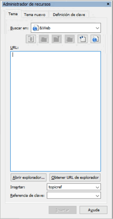 En este gráfico se muestra la ficha Tema en el estado Web.