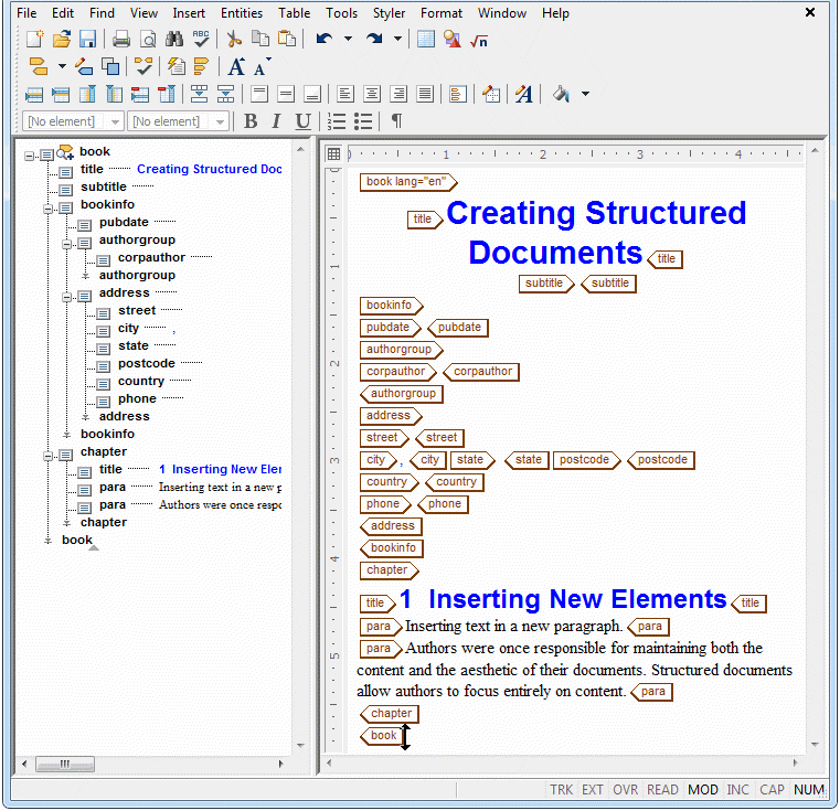 This graphic shows text within several paragraphs and titles.