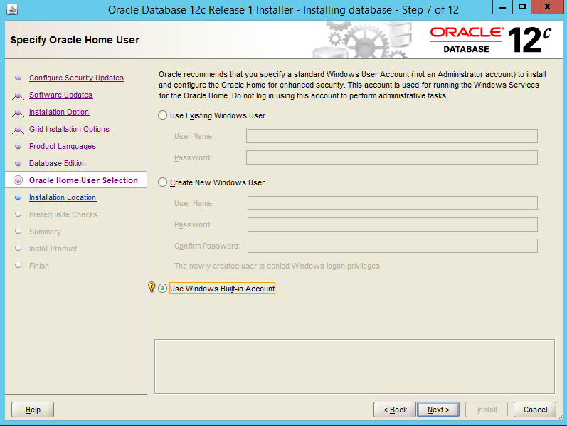 oracle12c 販売 再セットアップ