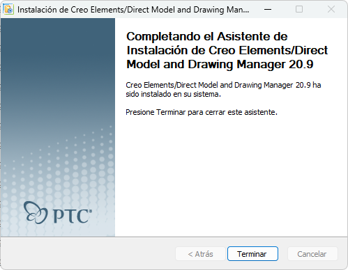 Ventana Finalización de la configuración