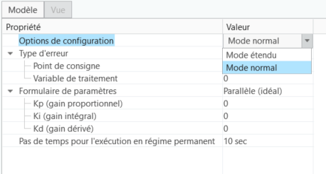 Options de configuration (Setup Options)