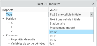 Boîte de dialogue de création d'un point de contrôle