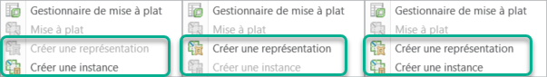 Création d'une instance ou d'une représentation, ou les deux