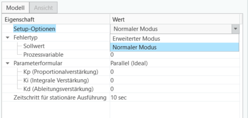 Setup-Optionen