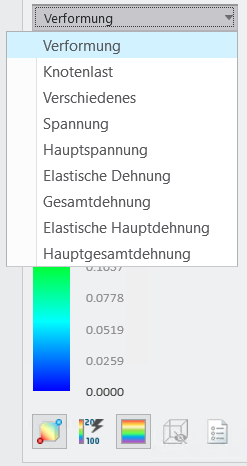 Mithilfe der Ergebnislegende können Sie den Untertyp für ein Ergebnis auswählen.