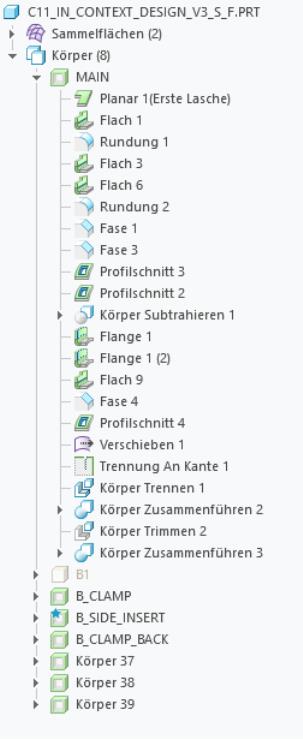 Modellbaum mit Körperoperationen
