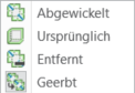Abwicklungszustände von Körpern im Endabwicklungs-Manager