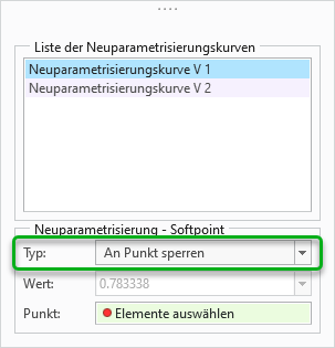Registerkarte "Parametrisierung" (Parameterization)