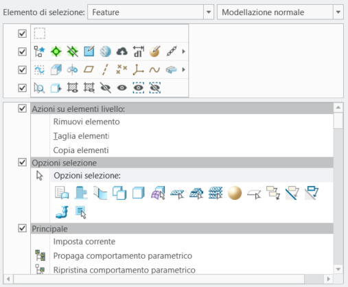Personalizzare i menu di scelta rapida