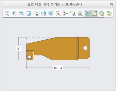 바디의 플랫 패턴 미리 보기