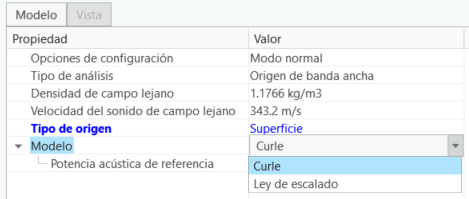 Modelo para origen de superficie