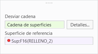En el selector de superficies de referencia se muestra un punto rojo o amarillo si existe algún problema con la referencia