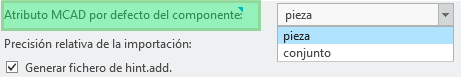 Atributo MCAD por defecto