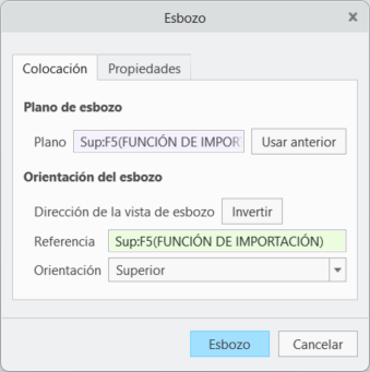 Cuadro de diálogo configuración de esbozo mejorado