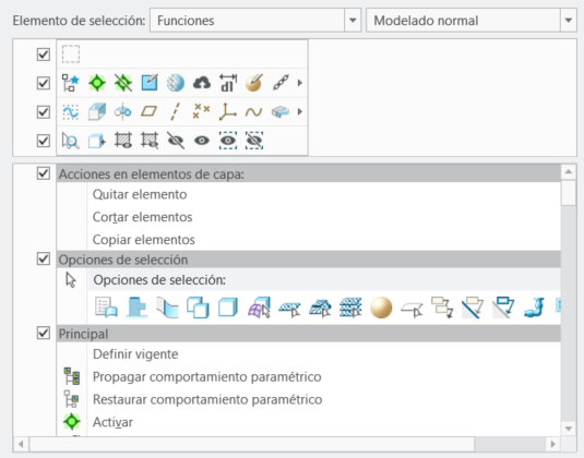 Personalizar menús de accesos directos
