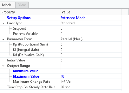 Output range