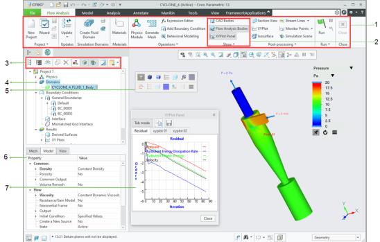 Creo Flow Analysis Interface