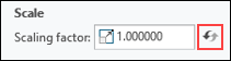 Reset button for scaling factor.