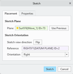 improved sketch setup dialog box
