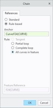 Chain selection dialog box