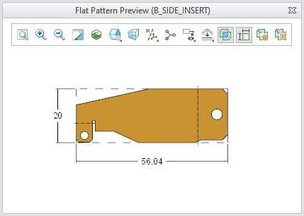 Flat pattern preview of a body