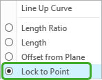 Reparameterization endpoint shortcut menu