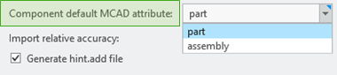 default mcad attribute