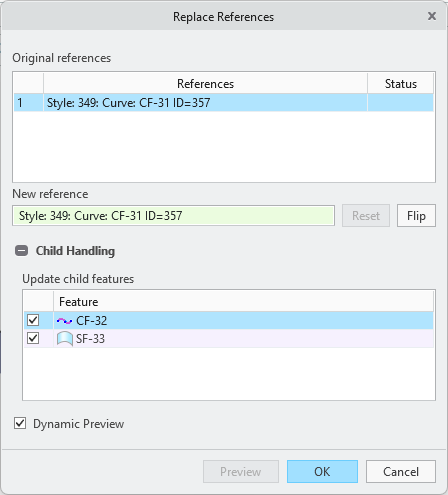 Replace References dialog box in Style