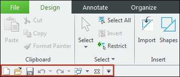 Barra de herramientas de accesos rápidos