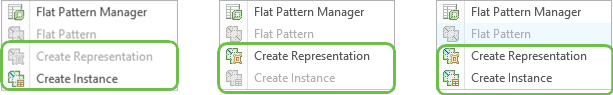 Create instance or representation or both