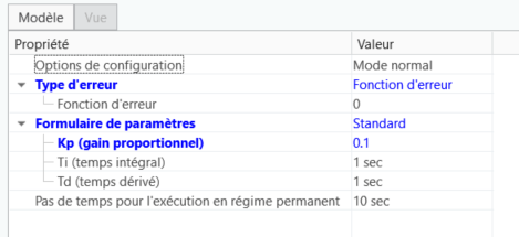 Formulaire paramétrique standard