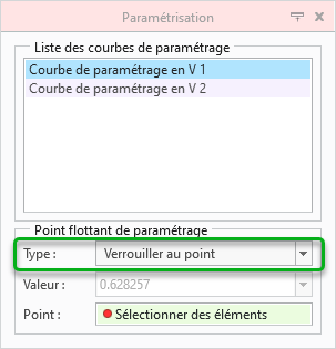 Onglet Paramétrisation (Parameterization)