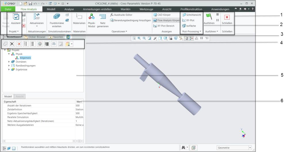 Creo Flow Analysis Schnittstelle