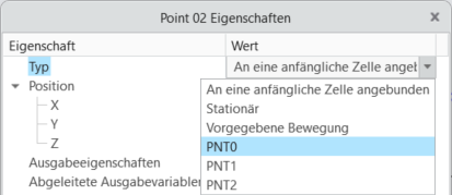 Dialogfenster zum Erzeugen eines Überwachungspunkts