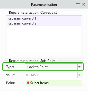 Parameterization tab