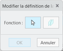 Boîte de dialogue Modifier la définition de la fonction montrant l'option permettant de sélectionner une autre fonction.