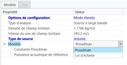 Modèle pour la source de volume