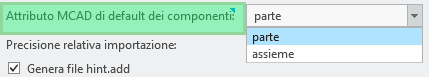 attributo mcad di default