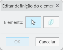 Caixa de diálogo Editar definição do elemento exibindo a opção para selecionar um elemento diferente.