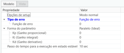 Tipo de erro da função de erro