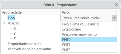 Caixa de diálogo para criar um ponto de monitoramento