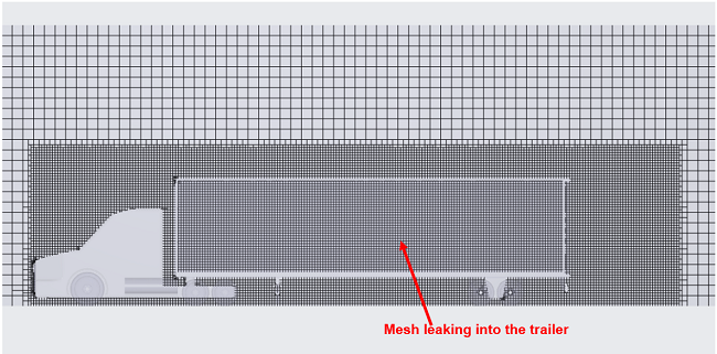 Mesh leaking inside the trailer