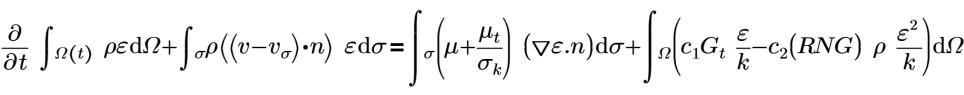 RNG K-Epsilon Model
